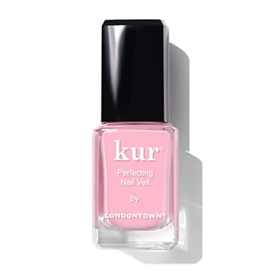 LONDONTOWN Perfecting Nail Veil, Sheer, Buildable Nail Tint Plus Nail Strengthener, Hydrates & Conditions Nails, #7 Sheer Cherry Blossom Pink, 0.4 Fl Oz