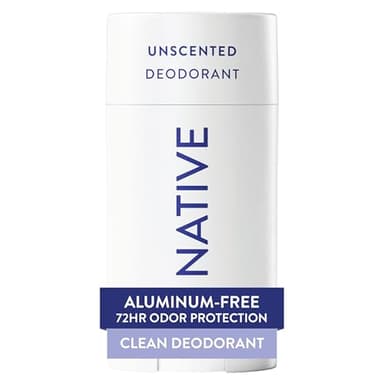 Native Deodorant,Unscented, Aluminum Free, Paraben Free, 2.65 OZ (75 g), Coconut Oil and Shea Butter