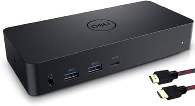 Dell Universal Dock D6000 High Speed USB-C & USB 3.0 Docking Station, Triple 4K Display Support, HDMI, 2X DisplayPort, USB-C PowerShare, Ethernet, Compatible with Windows & Mac, with HDMI Cable