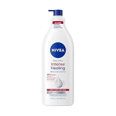 NIVEA Intense Healing Body Lotion for Very Dry, Itchy Skin with Glycerin, Provitamin B5 and Niacinamide, 72-Hour Body Moisturizer, 16.9 Fl Oz Pump Bottle