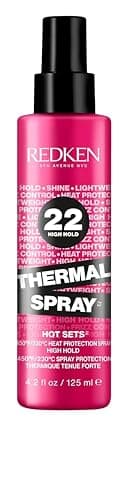 Redken Thermal Spray 22 High Hold - Thermal Heat Protectant and Setting Mist, For Curling and Flat Irons, Lasting Frizz Control & Protects Against Heat Damage