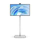 INNOCN 4K 32 Inch Smart Touchscreen Portable Mobile Monitor with Android OS, Built-in 9800mAh Battery, Pivot Adjustment, USB Type C, 8.0MP Webcam, Mic, Silve