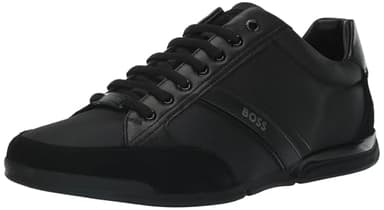 BOSS Green by Hugo Men's Saturn Low Profile Low Top Sneaker Shoe, Black, 11 M US