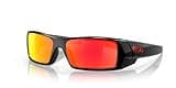 Oakley Men's Oo9014 Gascan Rectangular Sunglasses, Polished Black/Prizm Ruby, 60 mm
