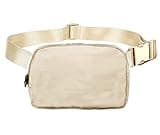Athletica Everywhere Fleece Belt Bag,Crossbody Bag Fanny Pack for Women,Cute Mini Everywhere Bum Hip Waist Pack,Gold Buckle Dupes