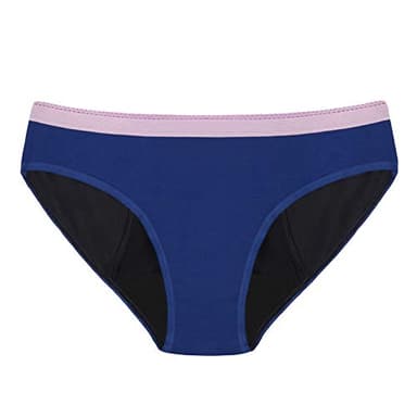Thinx BTWN Period Underwear Tidal Wave Bikini Blue Purple Super Absorbency Tweens and Teens, 1 Count