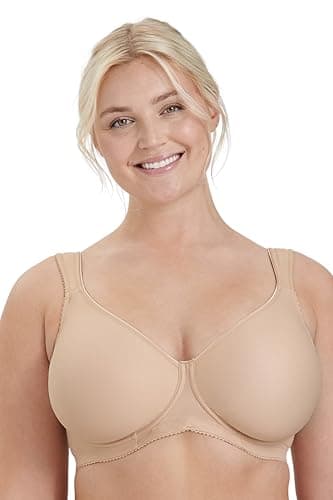 Miss Mary of Sweden Stay Fresh Tshirt Bra for Women – Seamless Underwire, Full Coverage, Supportive and Comfortable Fit 36D Beige
