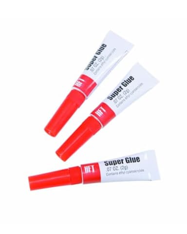 HFT Super Glue, Clear/Transparent, Gel, Cyanoacrylate, Super Glue, 3 Pack