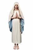 VZQI Virgin Mary Costume for Women Biblical Costume Robe for Adult Halloween Bible Costume Set, Blue