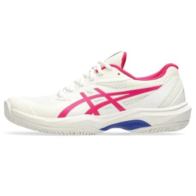ASICS Women's Game FlyteFoam Tennis Shoes, 9, Cream/Bright Rose