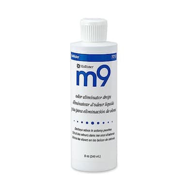 Hollister 7717-EA m9 Odor Eliminator Drops, Unscented, 8 oz Bottle, 1 Pack – Ostomy Drops, Ostomy Supplies, Odor Neutralizer, Odor Drops for Ostomy Pouch