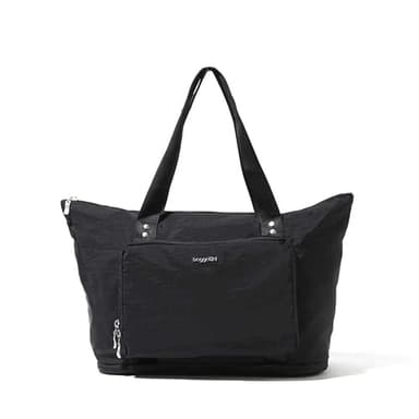 Baggallini Women's Carryall Expandable Packable Tote, Black