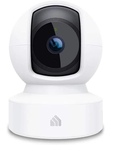 Kasa 1080p Indoor Pan/Tilt Wired Security Camera - Works as a Baby & Pet Monitor, Motion Detection & Tracking, 2-Way Audio, Night Vision, Subscription-Free Local Storage or Optional Cloud, EC70