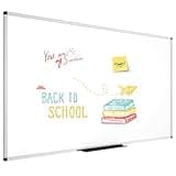 VIZ-PRO Dry Erase Board/Whiteboard, 60 x 36 Inches, Wall Mounted Board for School Office and Home
