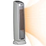 Lasko Oscillating Ceramic Tower Space Heater for Home with Overheat Protection, Timer, 22.5 Inches, Silver, 1500W, 5775, 7.5″L x 7.1″W x 22.75″H