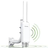 Adalov Outdoor Wi-Fi Access Point with Bracket Mount, 1200Mbps Long Range Wifi Extender, Dual Band Gigabit POE Wireless Access Point, 200M Network Coverage Extend Wifi Booster for Campus, Parks, Cafes