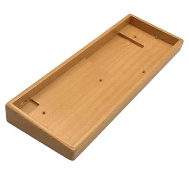 SZRKBDㅤ Premium CNC Beech Wooden GH60 Mechanical Keyboard Case, Solid Beech Storage Box Compatible for Wooting 60HE Rakka, Stylish Desk Display Tray & Protective Organizer for Custom Keycaps