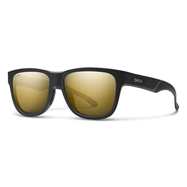 SMITH Lowdown Slim 2 Sunglasses – Performance Sports Active Sunglasses For Running or Everyday Wear – For Men & Women – Matte Black Gold +Black Gold ChromaPop Polarized Lenses