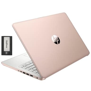 HP Stream 14" HD BrightView Laptop, Intel Celeron N150, 16GB RAM, 416GB Storage (128GB eMMC + 288GB Docking Station Set), Intel UHD Graphics, 720p Camera, Wi-Fi, 1 Year Office 365, Win 11 S, Gold