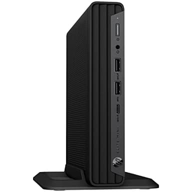 HP Elite Mini 800 MFF Desktop Computer for Business, Intel Core i9-14900, with 16GB DDR5 RAM, 1TB PCIe SSD, 2 DisplayPort, WiFi 6, RJ-45, wired Keyboard & Mouse & Stand, Windows 11 Pro, Carbon Black