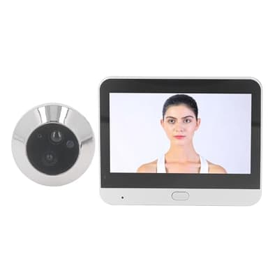 1080P Ring Peephole Camera, 4.3 inch LCD Peep Hole Camera for Front Door , 20 Degree Viewing Night Vision Intercom Digital Door Viewer for Home Security