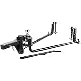 VEOVR Weight Distribution Hitch, 1,000 lbs Weight Distributing Hitches Kit with Sway Control for Trailer, 2-in Solid Steel Shank, 2-5/16 in Alloy Steel Ball, Powder Coated Load Leveling Hitch, Black
