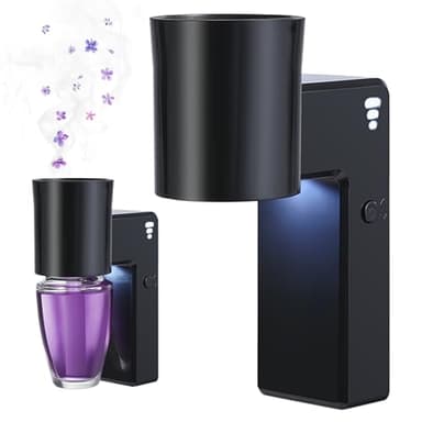 ROSSEX 2 PCS Wall Fragrance Plug in with Night Light and Oil Diffuser Plug with Upgraded Fragrance Concentration Control, Compatible with Bath and Body Works WallFower for Home, Black