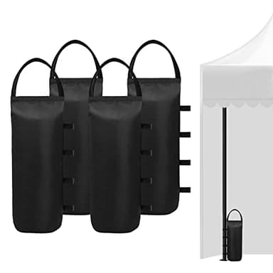 IALNAI 112 LBS Canopy Weights Sand Bags for Canopy Outdoor Advertising Tent Sunshade Fixed Windproof Pop up Tent（No Sand） 4-Pack Package May Vary