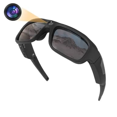 JJPOBYL 4K Sport Camera Sunglasses, 2160P FHD Sports & Action Video Cameras for Outdoor Sports (64GB TF Card Included)