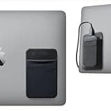Portable Hard Drive Sleeve for Laptop SSD Solid State Drive 3.35×4.9 Inch Pouch for Laptop with Reusable Adhesive Stick on External Hard Drive Carrying Case (Black)