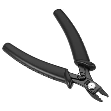 Bead Crimper Jewelry Crimp Tool Jewelry Pliers Bracelet Crimper Crimp Bead Pliers Tool for Necklaces DIY Craft Beading Repair Making Supplies (5.12"× 3.23"× 0.47" Black)