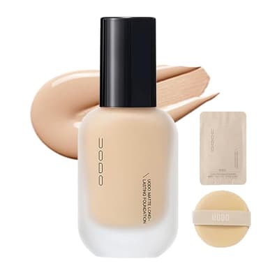 UODO Liquid Foundation, Full Coverage, Matte, All Skin Types, Long-lasting, Hydrating, Oil Control