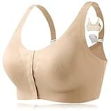 CYTMTZGA Seamless Front Closure Mastectomy Bra Surgical Bra Pocket Breast Prosthesis Breast Forms Bralette Daily Bra SK34/M Skin