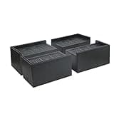 Jeethemy Bed Risers, Furniture Risers for Desk/Couch/Sofa/Table/Chair,Elevation in Heights of 3 or 5 Inches and Supports up to 11000 lbs,Extra Large with Heavy Duty Set of 4,Black Rectangle 3 Inches