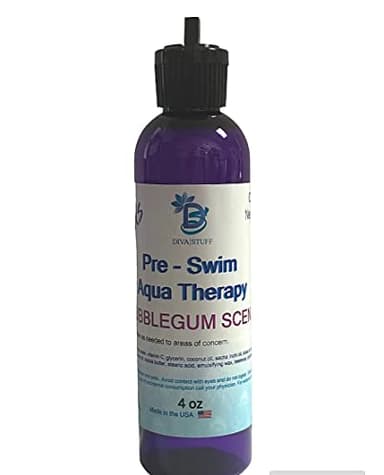 Diva Stuff Kids Pre-Swim Aqua Therapy Chlorine Neutralizing Body Moisturizing Lotion for Swimmers, Protects Skin from Chlorine & Salt Water, 4 oz - Made in the USA, Bubblegum Scent