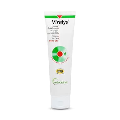 Vetoquinol Viralys Daily L-Lysine Gel for Cats and Kittens, Maple Flavored Lysine Supplement for Cats and Kittens to Support Immune Health, Normal Eye Function and Respiratory Health, 5oz