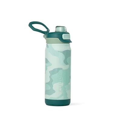 ZULU Powerfill Pro 18oz Kids Stainless Steel Water Bottle with Quick Fill Lid, Triple Wall Vacuum Insulated, Leak Proof Locking Lid, Sip & Chug, Reusable, BPA Free, Dishwasher Safe, Green Camo
