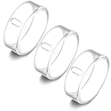 3 Pack Cover Compatible with Oura Ring Gen 4/Oura Ring Gen 3 Horizon/Heritage, Support Charging with Cover on, Anti-Scratch TPU Protector for Men Women (Size 8, Clear*3)