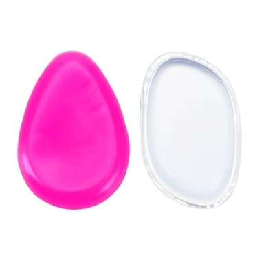 Silicone Makeup Sponge (2-Pack) - Reusable, Non-Absorbent Beauty Blender & Foundation Sponge Puff for Liquid, Cream, Powder - Latex-Free, Easy Clean