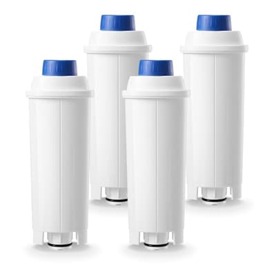 Molifal Water Filter Replacement for De’Longhi Coffee Machines – Compatible with Magnifica EVO, Dinamica, Eletta, ECAM Series – Fits DLSC002 (4-Pack)