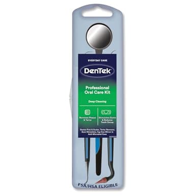 DenTek Professional Oral Care Kit, Complete Set of Dental Tools Including Mirror, Dental Pick, Scaler & Stimulator