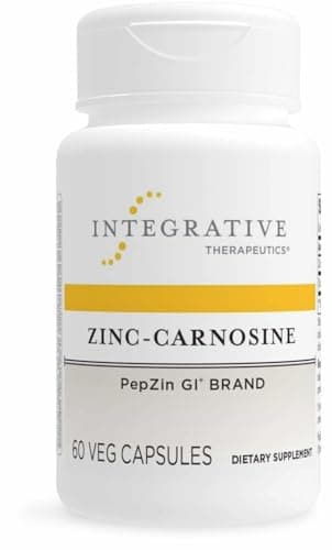 Integrative Therapeutics Zinc-Carnosine - Digestive & Gut Health Support* - GI Tract Supplement - Vegan, Gluten-Free & Dairy-Free - 60 Capsules (60 Servings)