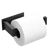 Auxmir Toilet Paper Holder Self Adhesive, Premium Thicken SUS304 Stainless Steel Rustproof Toilet Roll Holder No Drilling, Wall Mount Toilet Tissue Holder for Bathroom Kitchen Washroom RV, Matte Black