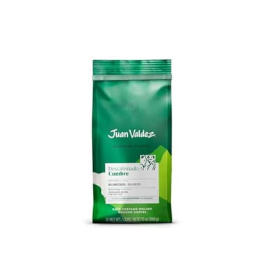 Juan Valdez Cumbre Decaffeinated Ground Coffee - Balanced Roast | 12 oz / 340 g | Decaf With Sweet Plum & Raisin Notes