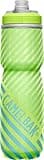 CamelBak Podium Chill Insulated Bike Water Bottle - Easy Squeeze Bottle - Fits Most Bike Cages - 24oz, Lime/Blue Stripe