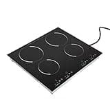 23 Inch Countertop Electric Cooktop 4 Burner,110V Plug in Electric Stovetop