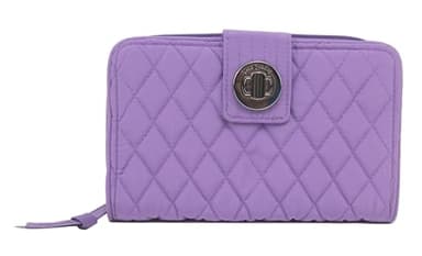 Vera Bradley RFID Turnlock Wallet in Microfiber, Mokara Orchid