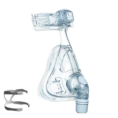 Full Face CPAP Mask, Full Set with Headstrap, Frame, Elbow and Cushion L Size