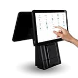 All in One Point of Sale M9 with 15.6'' Dual Touch Screen. OS Android 11. Touch Pos with 58mm Thermal Printer for Receipts, Powerful Configuration Wi-fi, 4GB RAM and 64GB ROM. (Black)