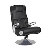 X Rocker SE Pro Video Gaming Lounging Pedestal Chair, Wireless Audio, 2 Speakers, Subwoofer, Foldable, Padded Armrest, 5127401, 30.7" x 30.7" x 39.76", Amazon Exclusive, Black